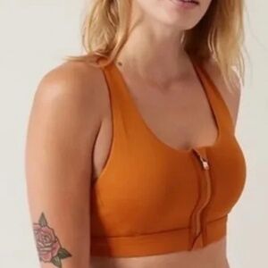 Athleta Ultimate Zip Front Bra Sz L